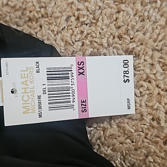 MICHAEL KORS LOGO TAPE BIKER SHORTS SZ XXS - Picture 5 of 5